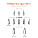 XZN Triple Square Spline Bit Socket Set 10-Piece M4-M18 Cr-V Steel Storage Case-3
