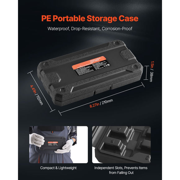 XZN Triple Square Spline Bit Socket Set 10-Piece M4-M18 Cr-V Steel Storage Case