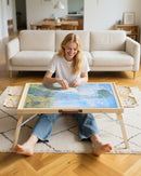 VEVOR 1500 Piece Puzzle Board with Folding Leg Portable Wooden Jigsaw 86x63cm-2