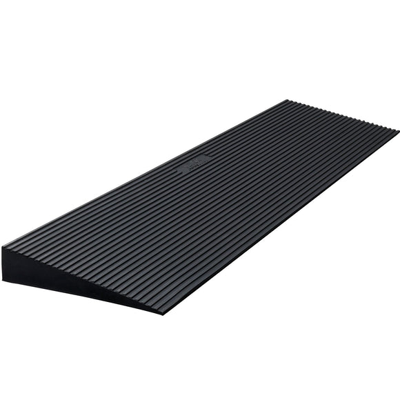 VEVOR 3 cm Rise Cuttable Threshold Ramp for Sweeping Robot, 90 cm Wide Natural Rubber Wheelchair Ramp, Non-Slip Solid Rubber Ramp with Double-Sided Tape for Doorways, Driveways, Bathroom, Smooth Tile