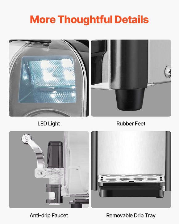 VEVOR 3L Commercial Slushy Machine Margarita Smoothie Frozen Drink Maker