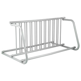 10 Holders Floor Bike Rack, 59" Length All-Steel Grid Bike Rack, 10-Bike Capacity Dual-Side Storage Stand for Garages Streets Yards Bike Events