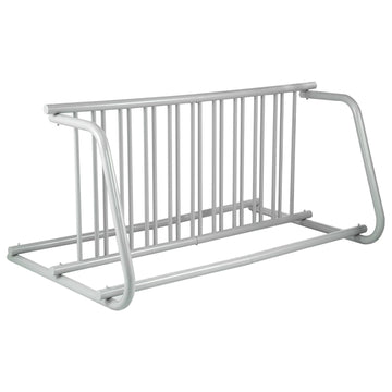 10 Holders Floor Bike Rack, 59" Length All-Steel Grid Bike Rack, 10-Bike Capacity Dual-Side Storage Stand for Garages Streets Yards Bike Events