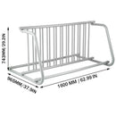 10 Holders Floor Bike Rack, 59" Length All-Steel Grid Bike Rack, 10-Bike Capacity Dual-Side Storage Stand for Garages Streets Yards Bike Events-8