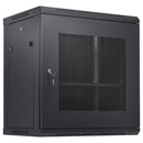 VEVOR 12U Wall Mount Network Server Cabinet, 15.5'' Deep, Server Rack Cabinet Enclosure, 200 lbs Max. Ground-mounted Load Capacity, with Locking Door Side Panels, for IT Equipment, A/V Devices-1