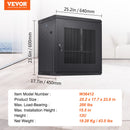 VEVOR 12U Wall Mount Network Server Cabinet, 15.5'' Deep, Server Rack Cabinet Enclosure, 200 lbs Max. Ground-mounted Load Capacity, with Locking Door Side Panels, for IT Equipment, A/V Devices-7