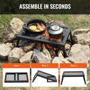 Folding Campfire Grill Portable Camping Fire Pit Steel Outdoor BBQ Picnic-6