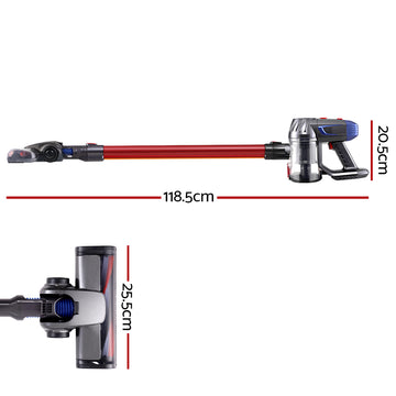 Devanti Stick Vacuum Cleaner HEPA Filter Red 150W - 0