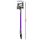 Devanti Stick Vacuum Cleaner Bagless Cordless 120W Purple-2