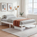Artiss Bed Frame Double Size Wooden White LEXI-1