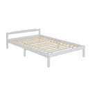 Artiss Bed Frame Double Size Wooden White LEXI-8