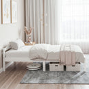 Artiss Bed Frame Single Size Wooden White LEXI-6