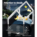 Artiss Wooden Bed Frame Single Size Mattress Base Pine Timber Platform White-4