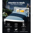 Artiss Bed Frame Queen Size Wooden White SOFIE-5