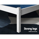 Artiss Bed Frame Queen Size Wooden White SOFIE-7