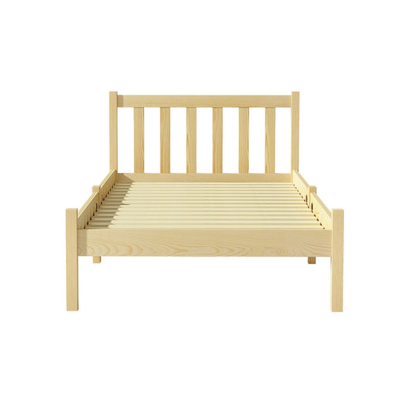 Artiss Bed Frame Single Size Wooden Oak SOFIE