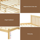 Artiss Bed Frame Single Size Wooden Oak SOFIE-7