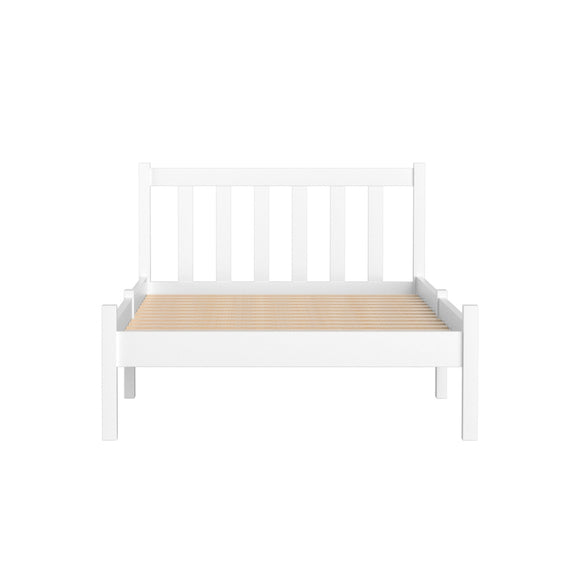 Single Size Wooden Bed Frame - White