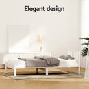 Single Size Wooden Bed Frame - White-6