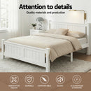 Double Size Wooden Bed Frame - White-5