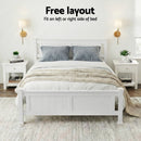 Double Size Wooden Bed Frame - White-8