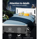 Artiss Bed Frame Queen Size Wooden White RIO-5