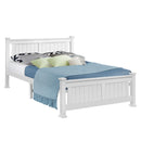 Artiss Bed Frame Queen Size Wooden White RIO-8