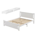 Artiss Bed Frame Queen Size Wooden Platform with 2 Storage Drawers White RIO-8