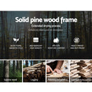 Artiss Set of 2 Bed Frame Storage Drawers Timber Trundle for Wooden Bed Frame Base White-4