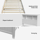 Artiss Bed Frame King Single Size Wooden with 2 Storage Drawers White-6