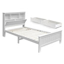 Artiss Bed Frame King Single Size Wooden with 2 Storage Drawers White-8