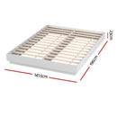 Artiss Double Bed Frame with 16Colour Led Light Wooden Platform Bed Base DAYGLOW-2