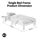 Artiss Bed Frame King Single Size Wooden Mattress Base Timber Platform JADE-2