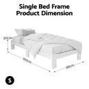 Artiss Bed Frame Single Wooden Bed Base Frame Size JADE Timber Mattress Platform-2