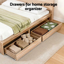 Artiss Double Bed Frame with 2 Drawers Bedroom Furniture-9