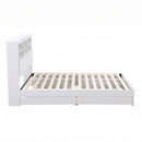 Artiss King Single Bed Frame with Storage, 4 Drawers, USB and Night Light White-4