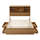 Artiss King Single Bed Frame with Storage, 4 Drawers, USB and Night Light Natural-2