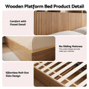 Artiss King Single Bed Frame with Storage, 4 Drawers, USB and Night Light Natural-7