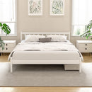 Artiss Bed Frame Double Size Wooden Platform with 2 Storage Drawers White SOFIE-8