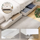 Artiss Bed Frame Queen Size Wooden Platform with 2 Storage Drawers White-4