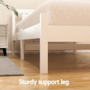 Artiss Bed Frame Single Size Wooden Platform with 2 Storage Drawers White SOFIE-6