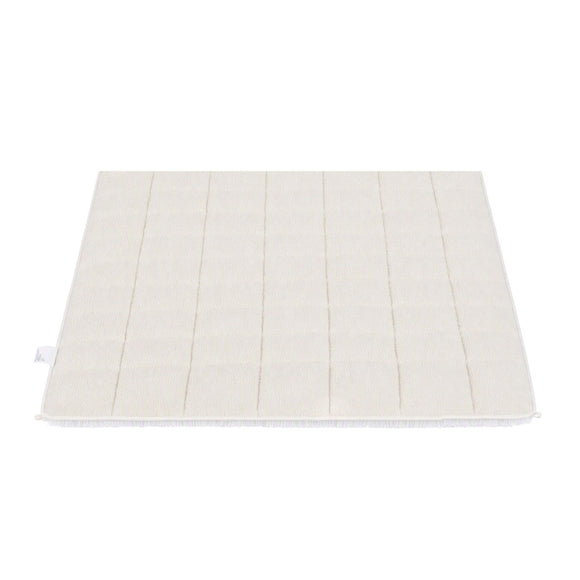 Giselle Faux Fur Weighted Blanket 2 Sided Long Pile Sherpa Reverse Cream 5.5KG 120 x 180cm
