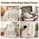 Giselle Faux Fur Weighted Blanket 2 Sided Long Pile Sherpa Reverse Cream 9KG 152 x 203cm-6