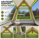 Weisshorn Inflatable Mesh Gazebo Tent, Air-Frame with Extendable Canopy-6