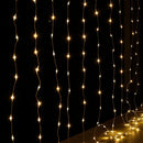 Jingle Jollys 3X3M Christmas Lights Curtain String Light 300 LED Warm White-2