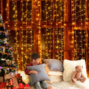 3X6M Christmas Lights Curtain Light Warm White 600 LED Jingle Jollys-1