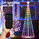 1.8M Christmas Tree 265 LED RGB Fairy Lights Jingle Jollys-6