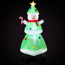 Jingle Jollys Christmas Inflatable Snowman Tree 2.75M Height LED Decorations Illuminated-2