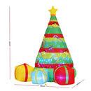 Jingle Jollys Christmas Inflatable Gift Tree 2.2M Height Flashing Light Decorations Illuminated-2