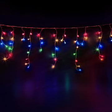 Jingle Jollys 12.5M Solar Christmas Lights Icicle String Light Multi Colour - 0